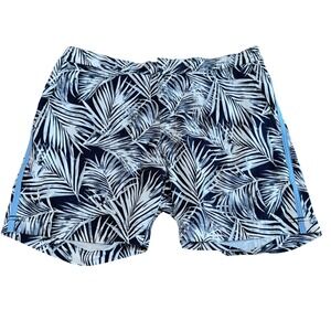 Fair Harbor Mens Palm Print Board Shorts Black White Blue Size 30 RM155448